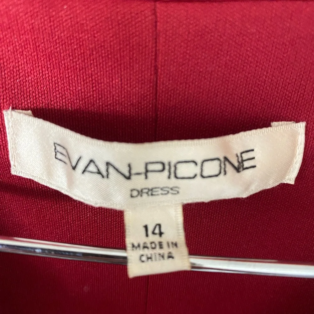 Evan Picone Red Dress - Picture 6 of 7